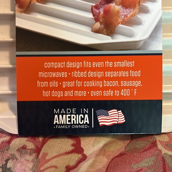NORDIC WEAR Compact Microwave Oven-Safe Cooking Rack Bacon HotDog Ridges NEW - Picture 5 of 9